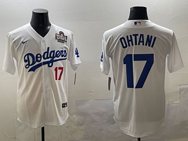Men Los Angeles Dodgers 17 Ohtani White Game 2025 Nike MLB Jersey style 03095